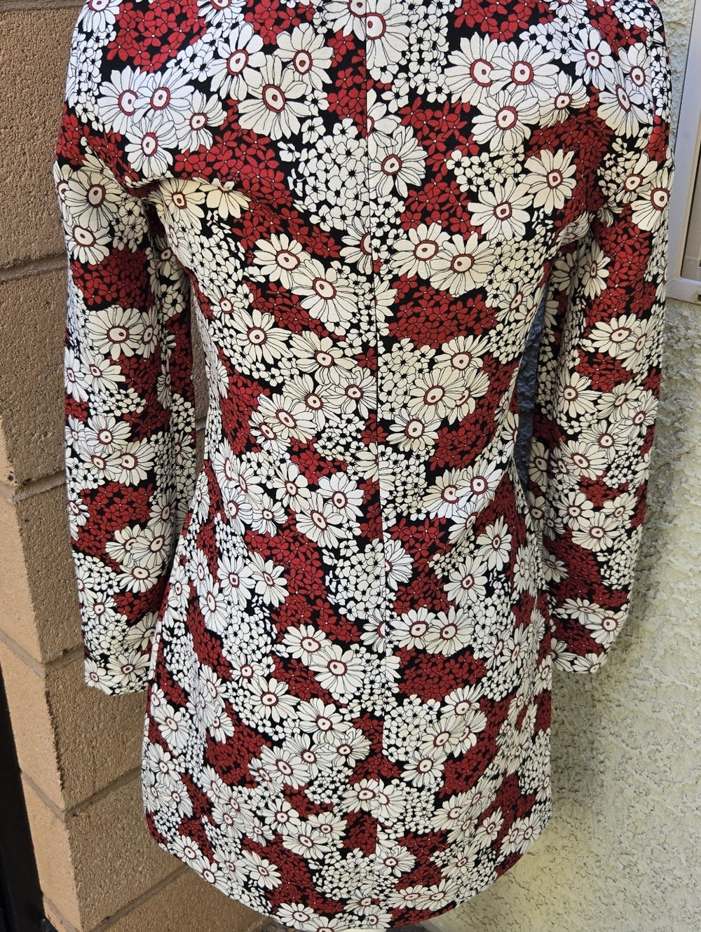 Zara Woman Red Floral Long-Sleeve Shift Dress Blogger Favorite - Picture 7 of 11